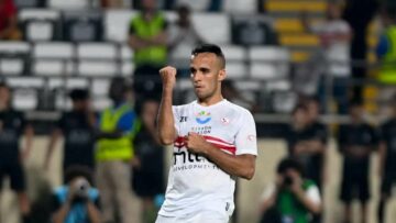 ناصر منسي يحرز الهدف الأول للزمالك في شباك البنك الأهلي